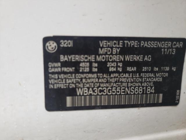 Photo 10 from auction – 2014 BMW 320 I XDRI with VIN WBA3C3G55ENS68184
