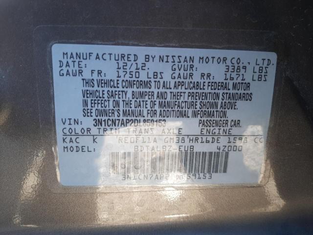 Photo 10 from auction – 2013 NISSAN VERSA S with VIN 3N1CN7AP2DL859153