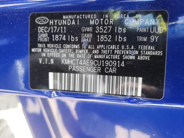 Photo 10 from auction – 2012 HYUNDAI ACCENT GLS with VIN KMHCT4AE9CU190914