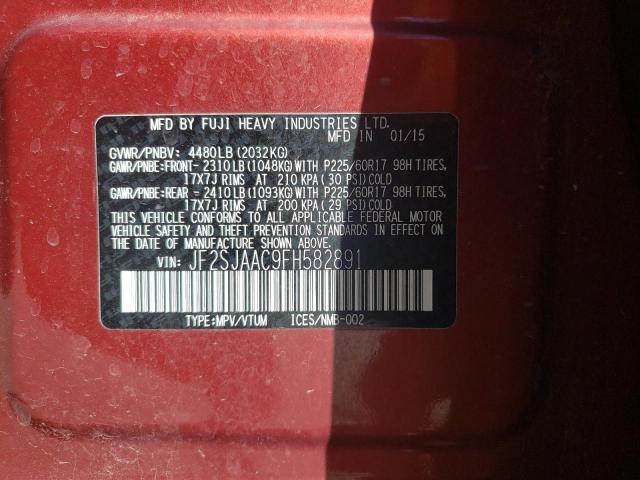 Photo 10 from auction – 2015 SUBARU FORESTER 2 with VIN JF2SJAAC9FH582891