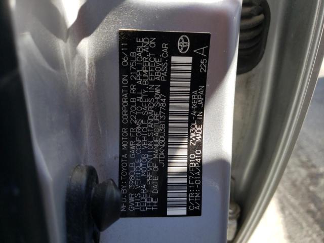 Photo 10 from auction – 2011 TOYOTA PRIUS with VIN JTDKN3DU3B1377847
