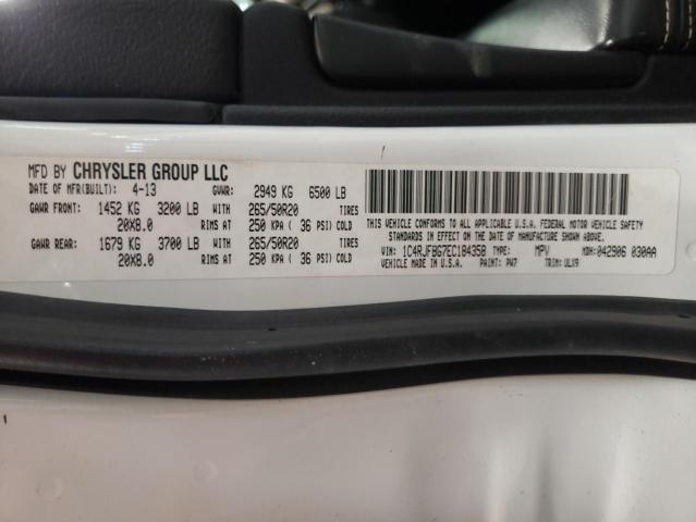 Photo 10 from auction – 2014 JEEP GRAND CHER with VIN 1C4RJFBG7EC184358