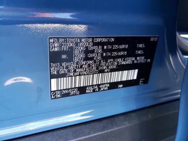 Photo 10 from auction – 2022 TOYOTA RAV4 XSE with VIN JTME6RFVXND522372