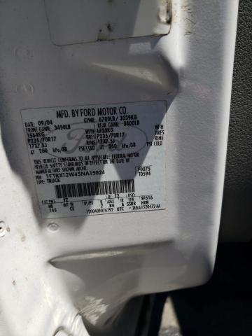 Photo 10 from auction – 2005 FORD F150 with VIN 1FTRX12W45NA15024