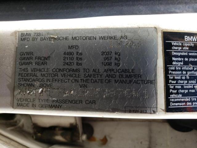 Photo 10 from auction – 1984 BMW 733 I with VIN WBAFF7402E7397041