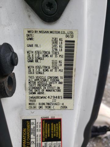 Photo 10 from auction – 2010 NISSAN FRONTIER K with VIN 1N6AD0CW4AC429485
