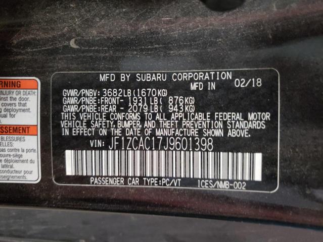 Photo 10 from auction – 2018 SUBARU BRZ 2.0 LI with VIN JF1ZCAC17J9601398