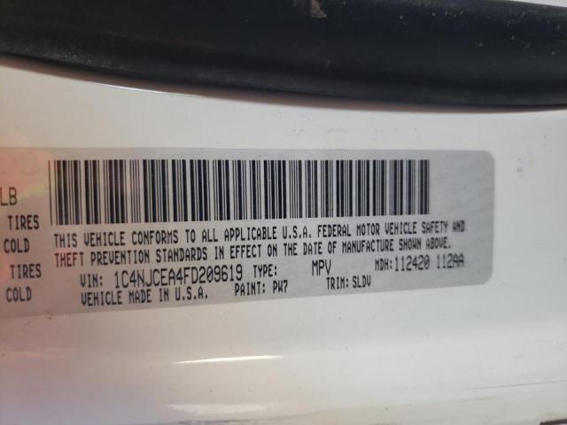 Photo 10 from auction – 2015 JEEP COMPASS LA with VIN 1C4NJCEA4FD209619