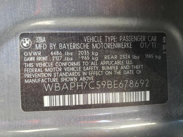 Photo 10 from auction – 2011 BMW 328 I with VIN WBAPH7C59BE678692