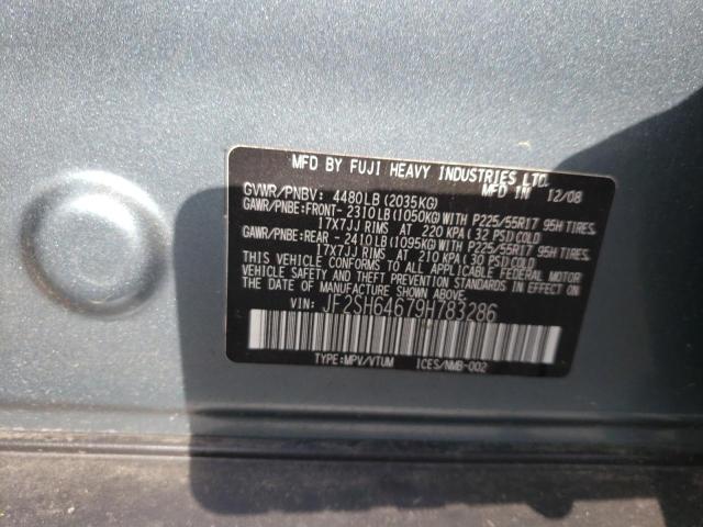 Photo 10 from auction – 2009 SUBARU FORESTER 2 with VIN JF2SH64679H783286