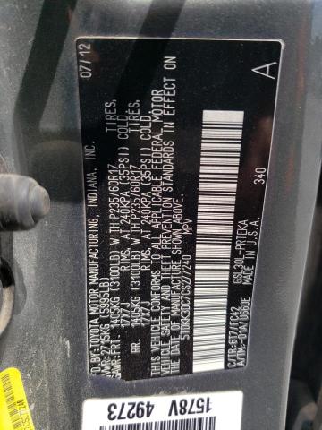 Photo 10 from auction – 2012 TOYOTA SIENNA LE with VIN 5TDKK3DC7CS277240