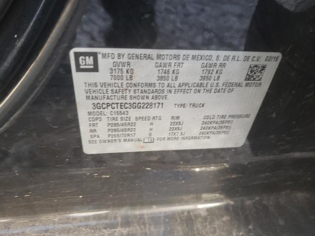 Photo 10 from auction – 2016 CHEVROLET SILVERADO with VIN 3GCPCTEC3GG228171