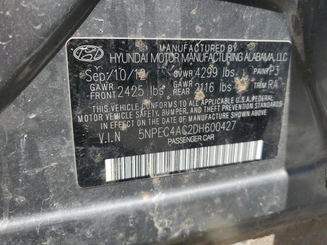 Photo 10 from auction – 2013 HYUNDAI SONATA SE with VIN 5NPEC4AC2DH600427