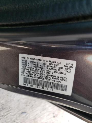 Photo 10 from auction – 2015 HONDA ODYSSEY EX with VIN 5FNRL5H44FB087379