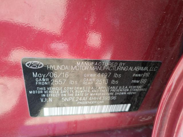 Photo 10 from auction – 2017 HYUNDAI SONATA SE with VIN 5NPE24AF4HH439596