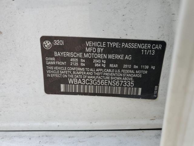 Photo 10 from auction – 2014 BMW 320 I XDRI with VIN WBA3C3G56ENS67335
