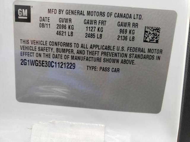 Photo 10 from auction – 2012 CHEVROLET IMPALA LT with VIN 2G1WG5E30C1121229