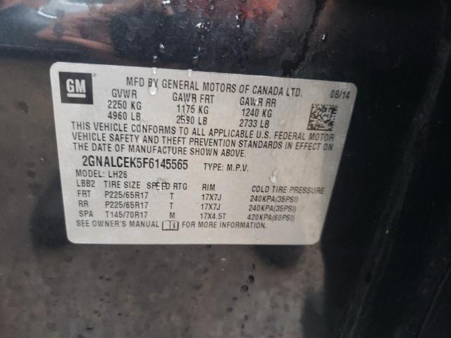 Photo 10 from auction – 2015 CHEVROLET EQUINOX LT with VIN 2GNALCEK5F6145565