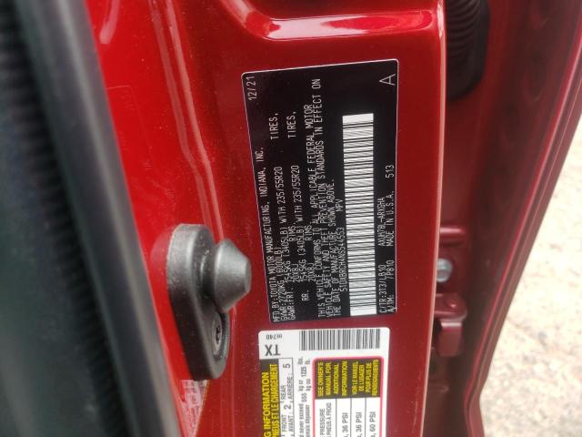 Photo 10 from auction – 2022 TOYOTA HIGHLANDER with VIN 5TDXBRCH4NS544553