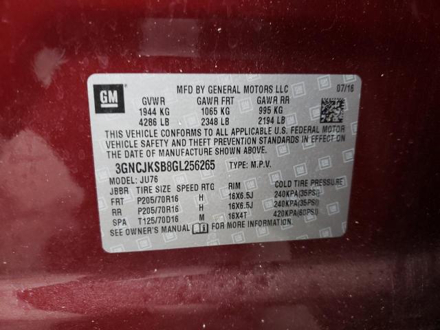 Photo 10 from auction – 2016 CHEVROLET TRAX LS with VIN 3GNCJKSB8GL256265