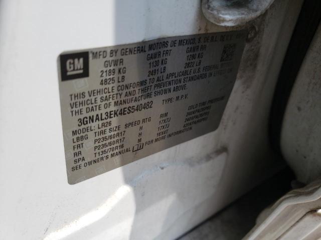 Photo 10 from auction – 2014 CHEVROLET CAPTIVA LT with VIN 3GNAL3EK4ES540482