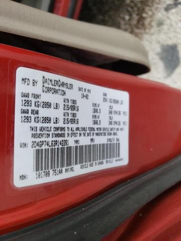 Photo 10 from auction – 2003 DODGE GRAND CARA with VIN 2D4GP74L63R142261