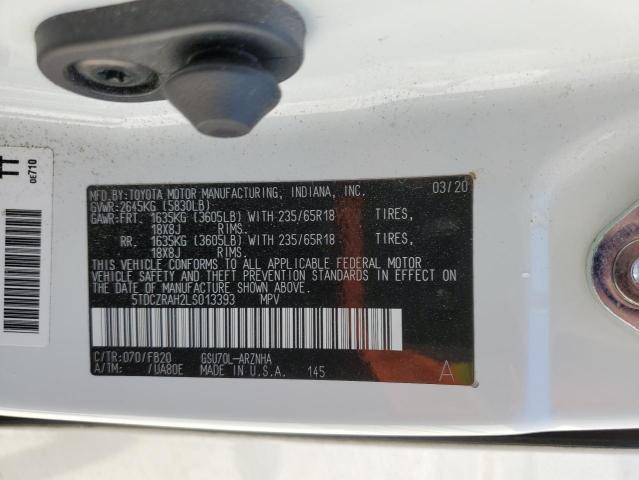 Photo 10 from auction – 2020 TOYOTA HIGHLANDER with VIN 5TDCZRAH2LS013393