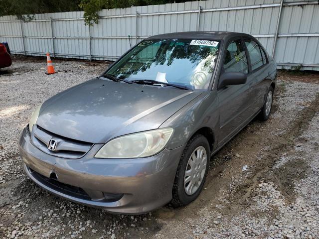 Photo 2 from auction – 2005 HONDA CIVIC LX with VIN 2HGES16645H568435