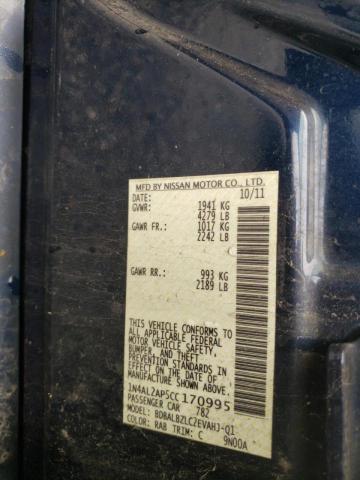 Photo 10 from auction – 2012 NISSAN ALTIMA BAS with VIN 1N4AL2AP5CC170995