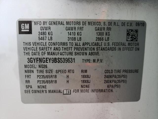 Photo 10 from auction – 2011 CADILLAC SRX with VIN 3GYFNGEY9BS539631