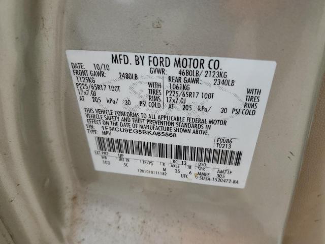 Photo 10 from auction – 2011 FORD ESCAPE LIM with VIN 1FMCU9EG5BKA65568