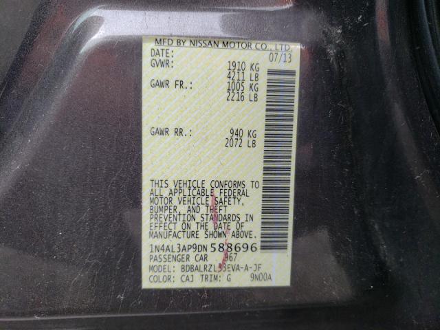 Photo 10 from auction – 2013 NISSAN ALTIMA 2.5 with VIN 1N4AL3AP9DN588696