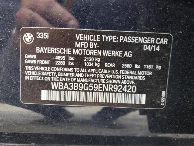 Photo 10 from auction – 2014 BMW 335 XI with VIN WBA3B9G59ENR92420