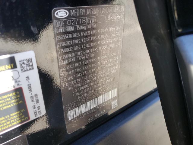 Photo 10 from auction – 2018 LAND ROVER RANGE ROVE with VIN SALGS2RE6JA392439