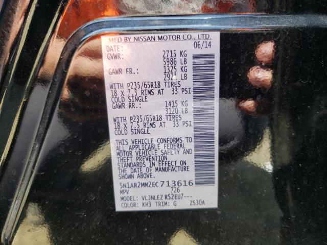 Photo 10 from auction – 2014 NISSAN PATHFINDER with VIN 5N1AR2MM2EC713616