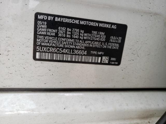 Photo 10 from auction – 2019 BMW X5 XDRIVE4 with VIN 5UXCR6C54KLL36604