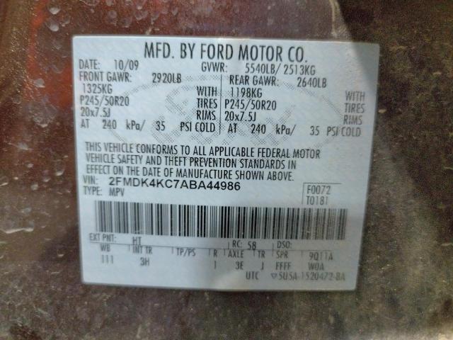 Photo 10 from auction – 2010 FORD EDGE LIMIT with VIN 2FMDK4KC7ABA44986