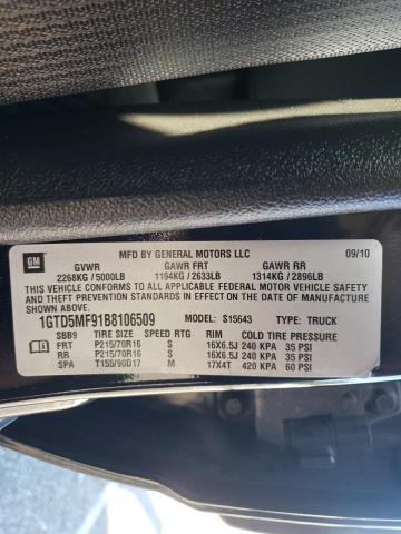 Photo 10 from auction – 2011 GMC CANYON SLE with VIN 1GTD5MF91B8106509