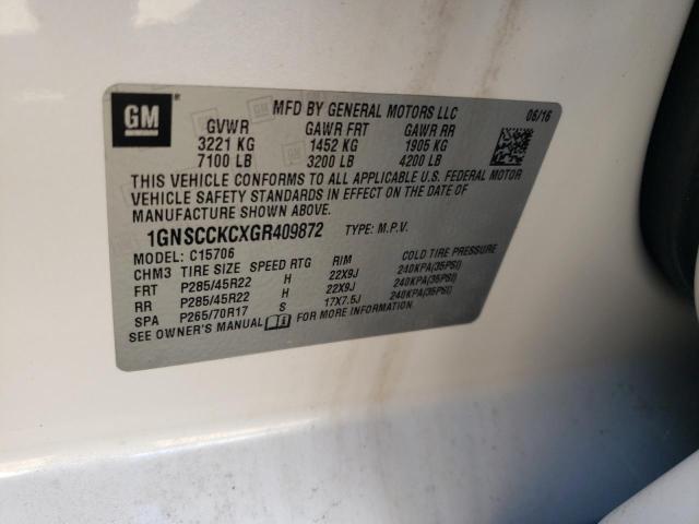Photo 10 from auction – 2016 CHEVROLET TAHOE C150 with VIN 1GNSCCKCXGR409872