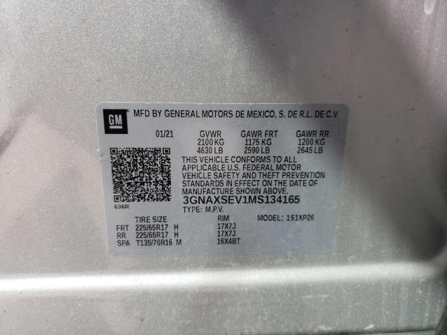 Photo 10 from auction – 2021 CHEVROLET EQUINOX LS with VIN 3GNAXSEV1MS134165