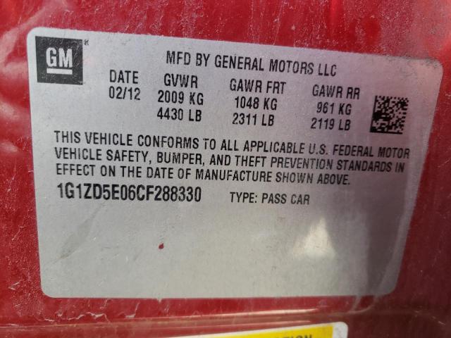 Photo 10 from auction – 2012 CHEVROLET MALIBU 2LT with VIN 1G1ZD5E06CF288330