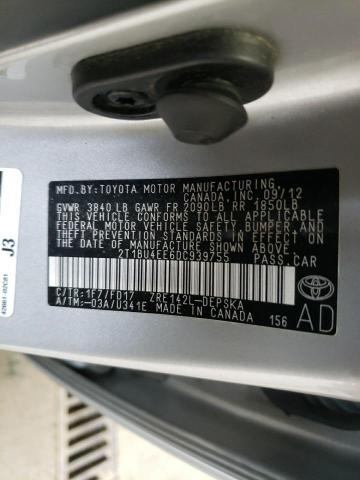 Photo 10 from auction – 2013 TOYOTA COROLLA BA with VIN 2T1BU4EE6DC939755