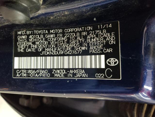 Photo 10 from auction – 2015 TOYOTA PRIUS with VIN JTDKN3DU9F0427677