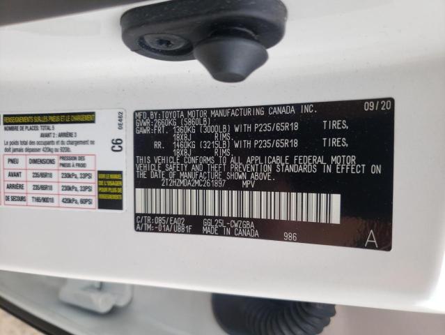 Photo 10 from auction – 2021 LEXUS RX 350 with VIN 2T2HZMDA2MC261897