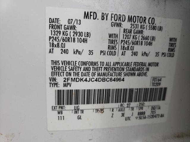 Photo 10 from auction – 2013 FORD EDGE SEL with VIN 2FMDK4JC4DBC64964