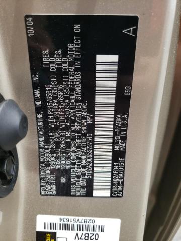 Photo 10 from auction – 2005 TOYOTA SIENNA CE with VIN 5TDZA23C65S237540