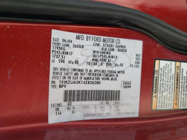 Zdjęcie 10 z aukcji – 2004 FORD EXPLORER X z VIN 1FMZU63K14ZB26280