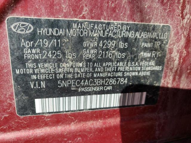 Photo 10 from auction – 2011 HYUNDAI SONATA SE with VIN 5NPEC4AC3BH286784