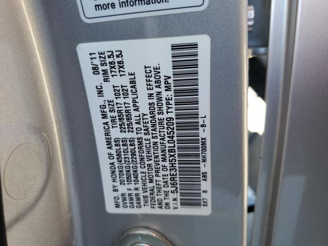 Photo 10 from auction – 2011 HONDA CR-V EX with VIN 5J6RE3H5XBL045209
