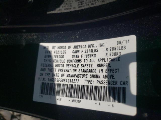 Photo 10 from auction – 2014 HONDA ACCORD SPO with VIN 1HGCR2F59EA258277